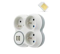 Spy Tec | Micro GSM Espion dans Multiprise Triplette + 2 Ports USB - Écoute à Distance - Autonomie illimitée - Mouchard GSM - Made in France