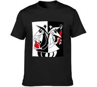 Spy Vs Spy Mad Magazine Funny Black Unisex Men's Tee Manches Courtes(Small)