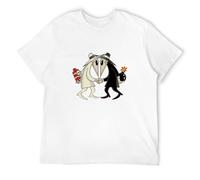 Spy Vs Spy Mens T-Shirt Mad Retro 1980'S TV Comics Cotton Graphic Tee White L