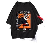Spy x Family T-Shirt Anime Top à Manches Courtes Loid Forger Anya Forger Mode Deux Faux T-Shirt Yor Forger Chemisier à col Rond