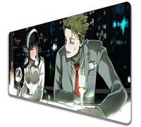 Spy X Tapis de souris de jeu japonais Anya Yor Forger XXL Grand tapis de souris de jeu étendu - Base antidérapante en caoutchouc - Bords cousus (A9, 800 x 300 mm)