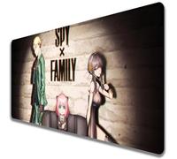 Spy X Tapis de souris de jeu japonais Anya Yor Forger XXL Grand tapis de souris de jeu étendu - Base antidérapante en caoutchouc - Bords cousus (B8, 800 x 300 mm)