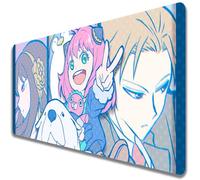 Spy X Tapis de souris de jeu japonais Anya Yor Forger XXL Grand tapis de souris de jeu étendu - Base antidérapante en caoutchouc - Bords cousus (C5, 900 x 400 mm)