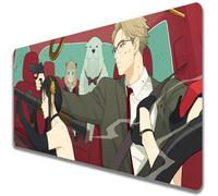 Spy X Tapis de souris de jeu japonais Anya Yor Forger XXL Grand tapis de souris de jeu étendu - Base antidérapante en caoutchouc - Bords cousus (C7, 800 x 300 mm)