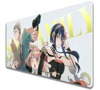 Spy X Tapis de souris de jeu japonais Anya Yor Forger XXL Grand tapis de souris de jeu étendu - Base antidérapante en caoutchouc - Bords cousus (C6, 900 x 400 mm)