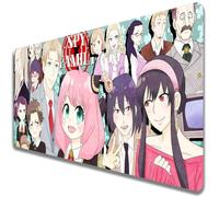 Spy X Tapis de souris de jeu japonais Anya Yor Forger XXL Grand tapis de souris de jeu étendu - Base antidérapante en caoutchouc - Bords cousus - A2, 800 x 300 mm