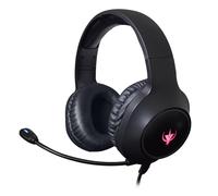 SPYCO - Casque Gaming Impulse HE-121, Son Immersif 50 mm, Microphone Omnidirectionnel, Compatible PC/Mac/Xbox One/PS4/Switch, Prise USB 3,5 mm, Logo RVB, Noir, Simili Cuir