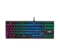 SPYCO Challenge KE-112, Clavier Mécanique de Jeu, Disposition des Touches à l’Italienne, 87 Touches, Couvre-Touches en ABS, interrupteurs Marron Outemu, Configuration complètes Touches Anti-ghosting