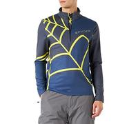 Spyder Capitol Zip Neck T-Shirt, Bleu foncé, m Homme