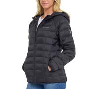 Spyder Doudoune compacte d'hiver matelassée légère avec fermeture éclair intégrale pour femme avec capuche, noir, Large