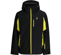 Spyder Men's Vertex Waterproof Weather Resistant Ski Jacket Noir/Lime Très grand Male