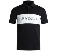 Spyder Polo à manches courtes pour homme - Chemise à col classique avec patte centrale sur le devant (tailles : S-XL), noir, Taille L