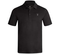 Spyder Polo Performance pour Homme - UPF 30+ Manches Courtes Tech Pique évacuant l'humidité pour Homme (Tailles : S-XL), Noir chiné, Taille M