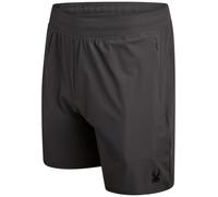 Spyder Short de sport pour homme - Short d'entraînement actif en nylon extensible de 17,8 cm avec poches zippées pour la course à pied, la randonnée (Taille : S-XL), Charbon de bois, Taille S