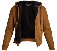 Spyder Sweat à Capuche en Fourrure Sherpa pour Homme - Fermeture éclair intégrale - Léger et Doux - Doublure Sherpa - Tricot gaufré, Selle, Large