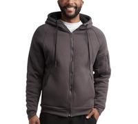 Spyder Sweat à Capuche en Tricot gaufré avec Fermeture éclair intégrale et Doublure Sherpa pour Homme - Veste légère et Confortable pour Homme (S-XXL), Gris, XX-Large