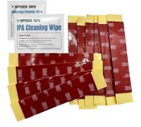 SPYDER TAPE Lot de 10 patins adhésifs de qualité supérieure avec adhésif 5952 - Double face et robustes pour plaque d'immatriculation de voiture - Résistant aux intempéries - Résistance