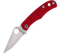 Spyderco BUG RED G-10 PLAINEDGE