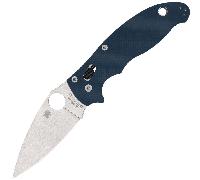 Spyderco C101GPCBL2 MANIX 2 BLEU COBALT G-10 CPM SPY27 PLAINEDGE