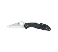 Spyderco C11pbk Couteau Delica, Ame Semi-Dentée Acier Vg-10 À Cran, Profil Sabre, Manche 12,5 Cm Nylon/Fibre De Verre