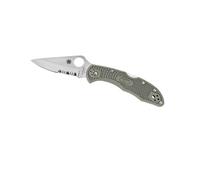 Spyderco C11psfg Couteau Delica, Lame Semi-Dentée Acier Vg-10 À Cran, Profil Sabre, Manche 11 Cm Nylon/Fibre De Verre