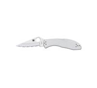 Spyderco C11s Couteau Delica Ss , Lame Semi-Dentée Acier Vg-10 À Cran, Profil Sabre, Manche 11 Cm Nylon/Fibre De Verre