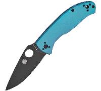 Spyderco C122TIBLBKP TENACIOUS BLEU TI NOIR PLAINEDGE
