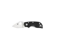 Spyderco C130gp Couteau Chicago, Lame Acier 440c À Cran Intérieur, Profil Plat, Manche 8 Cm G10 Noir