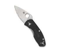 spyderco c148sbk couteau lame acier 8Cr13MoV manche 9 cm nylon/fibre de verre noir