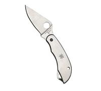 Spyderco Couteau Clipitool C176PS – lame dentelée acier inox, manche 6,5 cm, avec clip, gris