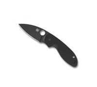 Spyderco C216gpbbk Couteau Efficient, Lame Noire Acier 8cr13mov À Cran Intérieur, Profil Plat, Manche 10,5 Cm G10 Noir,