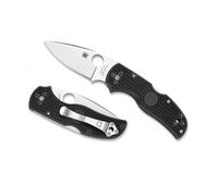 Spyderco C41pbk5 Couteau Native 5, Lame Acier Cpm-S30v À Cran, Profil Plat, Manche 10 Cm Nylon/Fibre De Verre Noir