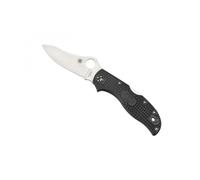 Spyderco C90pbk2 Couteau Stretch 2, Lame Acier Vg-10 À Cran, Profil Plat, Manche 12 Cm Nylon/Fibre De Verre Noir,