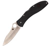 Spyderco C66pbk3 Couteau Centofante, Lame Acier Vg-10 À Cran, Profil Évidé, Manche 11,5 Cm Nylon/Fibre De Verre Noir