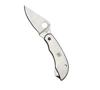 Spyderco Couteau pliant Clipitool C169P – Lame 8cr13mov profil plat, ciseaux, manche inox 6,5 cm