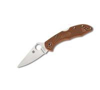 Spyderco Delica Flat Ground / C11FPBN Couteau de poche Marron