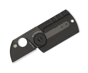 Spyderco Dog Tag Folder Fibre de Carbone/G-10 Stratifié Lame Noire/Slip Joint C188CFBBKP