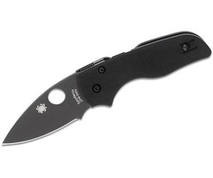 Spyderco Lil' Native G-10 Noir Lame Noire/Verrou de Compression C230GPBBK