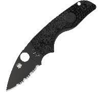 Spyderco Lil Native Noir Léger Lame Noire Révélation 14 C230SBBK