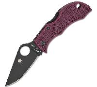 Spyderco MANBUG BURGUNDY LIGHTWEIGHT CTS-PD#1 LAME NOIRE PLAINEDGE