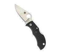 Spyderco Couteau Manbug MBKP Lame lisse 5 cm Acier VG-10 Manche 6,5 cm Léger Noir