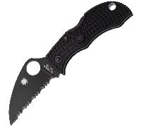 Spyderco Manbug Wharncliffe Lightweight Black Blade MBKWSBK