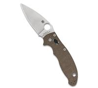 Spyderco Manix 2 Brown Canvas Micarta CPM CRU-WEAR Reveal 14 C101MPCW2
