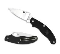 Spyderco UK Penknife Lightweight Black Slip Joint/Forme Feuille C94PBK