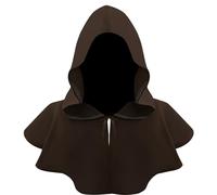 Spydge Frère Médiéval Encapuchonné Peignoir Unisexe Cape Courte à Capuche pour Hommes Femmes Halloween Cosplay Costume de Fête
