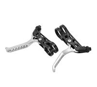 SPYMINNPOO 1 Paire de Leviers de Frein de Vélo Creux en Alliage D'aluminium VTT Vélo de Route Pliant Levier de Frein de Vélo pour Guidon de 22.2mm(Argent)