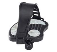 SPYMINNPOO 1 paire de pédales de vélo avec clips pour orteils, cages et sangles, pédales antidérapantes pour vélo d'appartement, spin, VTT (noir 12,7 mm)