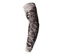 SPYMINNPOO 1 Pcs Tatouage Temporaire, Protection UV Manches D'impression Manchettes Extérieure Temporaire Faux Tatouage Bras Manches (TS-155)