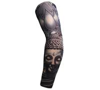 SPYMINNPOO 1 Pcs Tatouage Temporaire, Protection UV Manches d'impression Manchettes Extérieure Temporaire Faux Tatouage Bras Manches (TS-78)