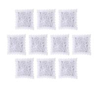 SPYMINNPOO 10pcs 1:12 Mattes de Table en Dentelle de Maison de Poupée, Nappes Miniatures Vintage pour Dollhouse Decor Tea Party & Photo Accessoires